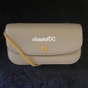 Tory Burch Robinson Leather Chain Wallet